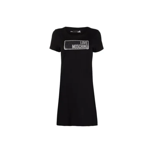 LOVE MOSCHINO Short-Sleeved Dresses Women's Black