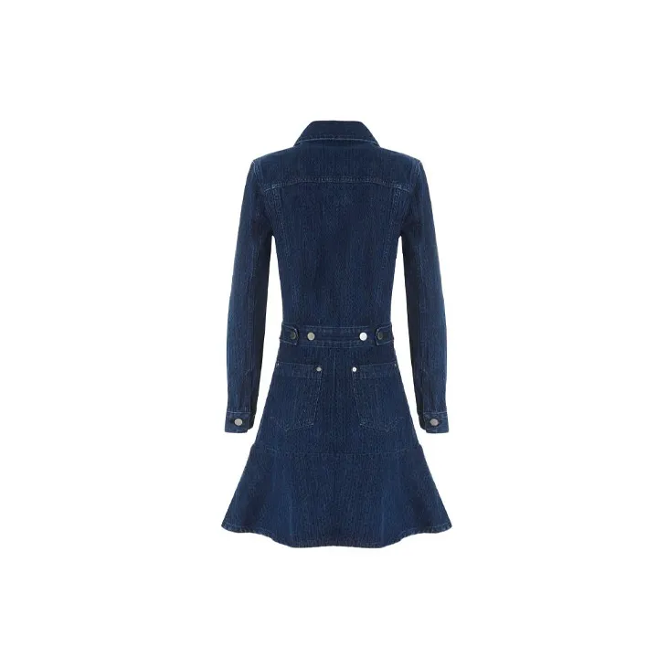 RED VALENTINO Long Sleeved Dress Women's Blue-1