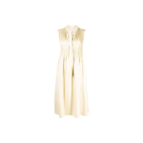 JIL SANDER Sleeveless Dresses Women's Champagne Gold