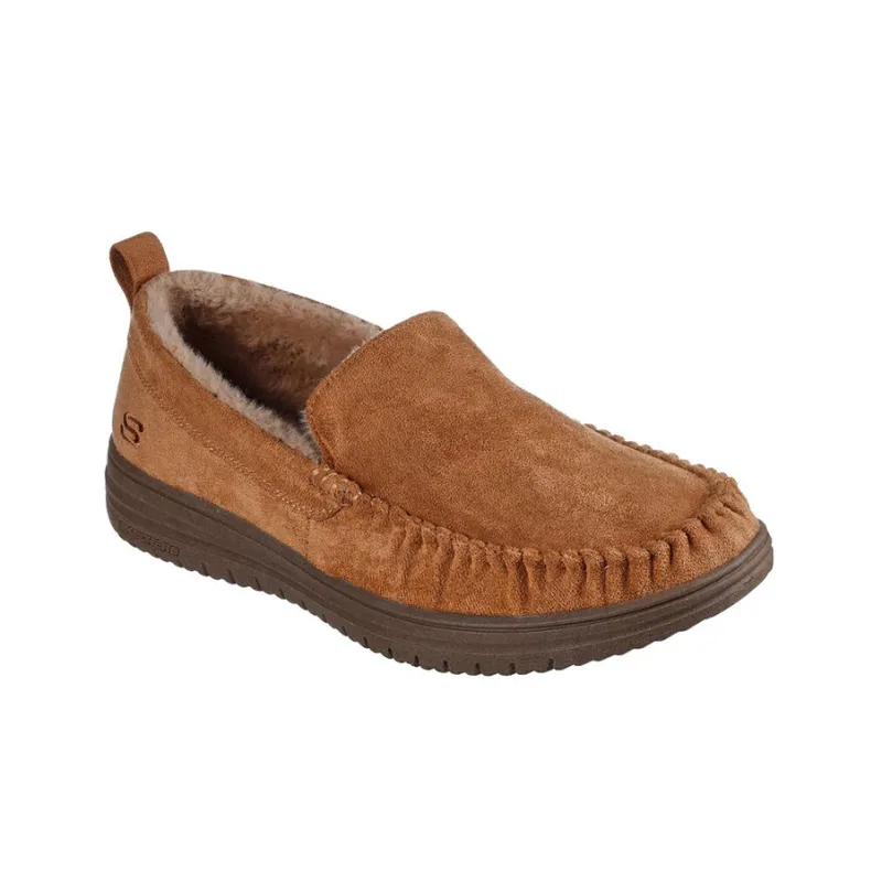 Skechers Relaxed Fit Murette Ghetti Low Top Casual Shoes Men's Brown Loose Fit-2