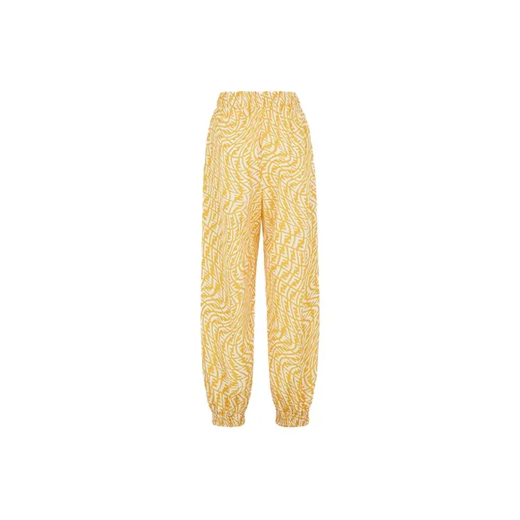 FENDI FW21 Casual Pants Women's Yellow-1