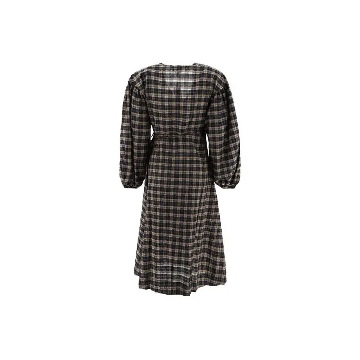 GANNI Long-Sleeved Dresses Women's Brown-1