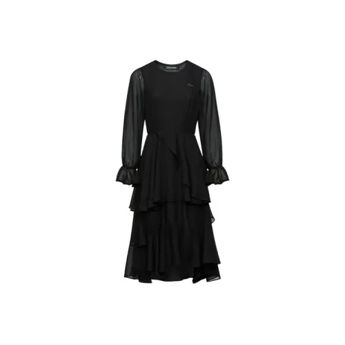 EVISU Long-Sleeved Dresses Women's Black