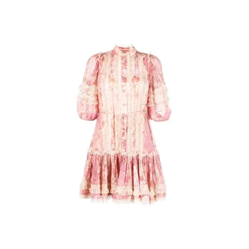 Zimmermann Short-Sleeved Dresses Women's Pink