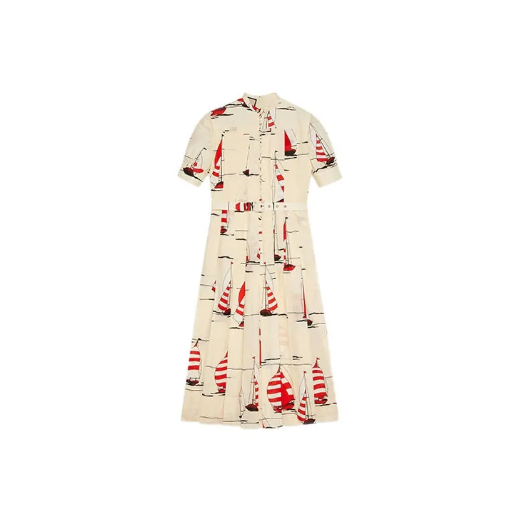 GUCCI Short-Sleeved Dresses Women's White-1