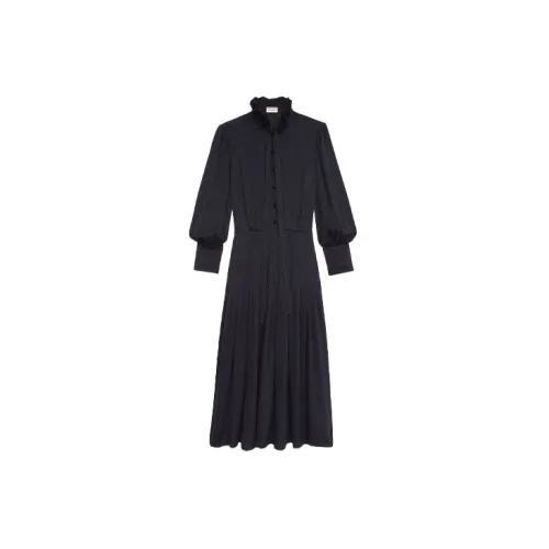 SAINT LAURENT Long-Sleeved Dresses Women's Blue