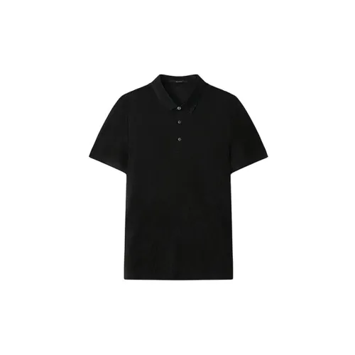 DAVID NAMAN Polo Shirts Men Black