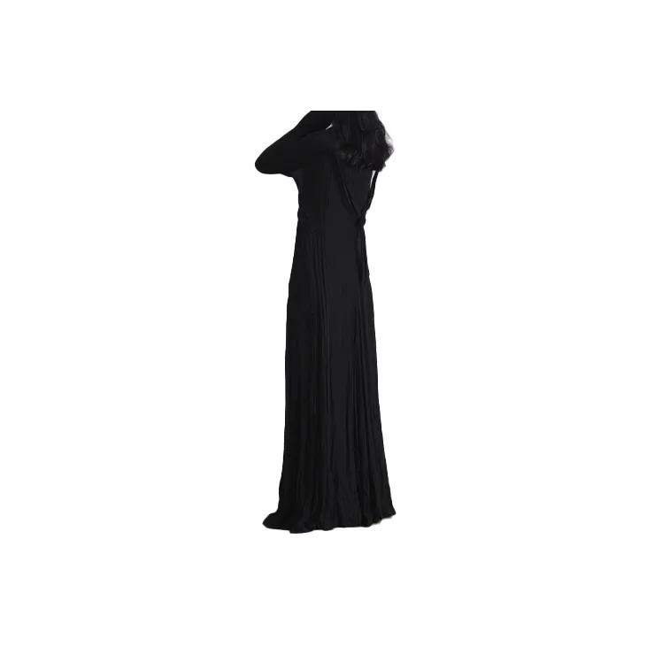 Yohji Yamamoto Long Sleeved Dresses Women's Black-1