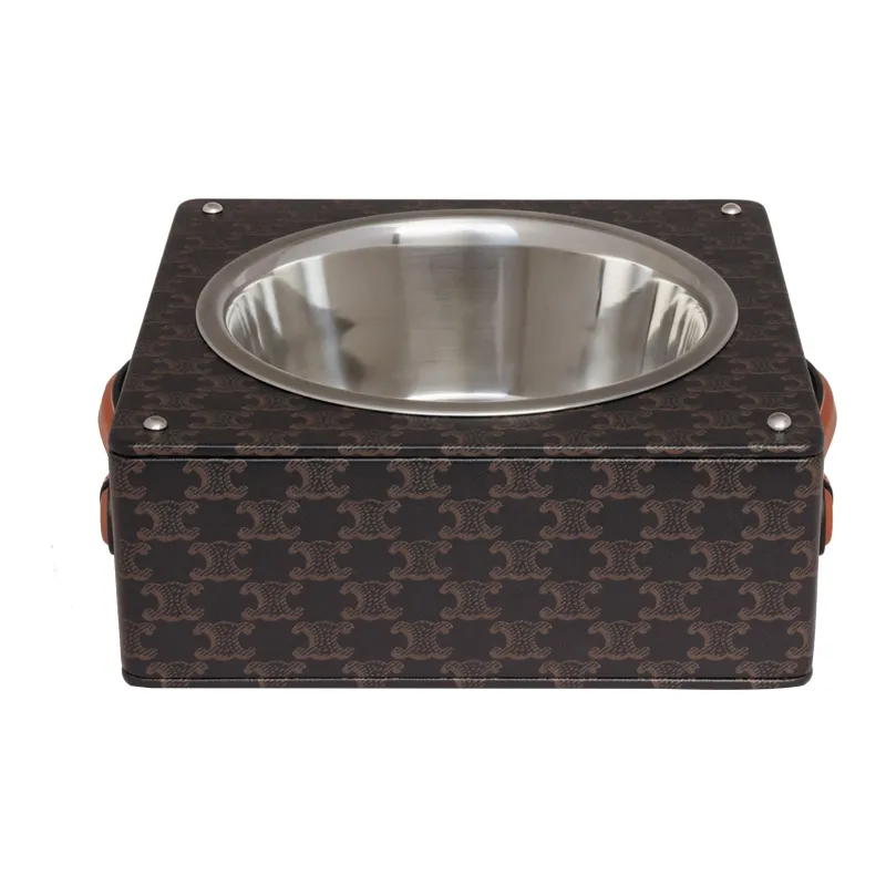 CELINE Triomphe Small Sheepskin Canvas Calfskin Single Dog Bowl Bag Accessory Unisex Tan-0