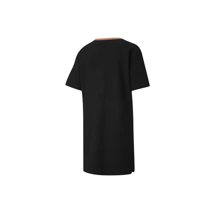PUMA Short Sleeved Dresses Women's Black-1