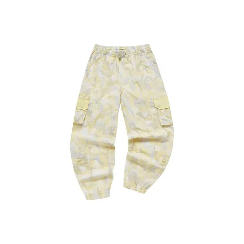 White Mountaineering X FILA FUSION Casual Pants Women's Potato Chip Yellow