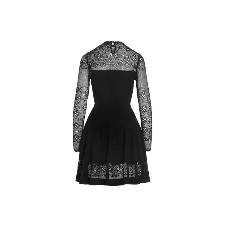 Alexander McQueen Long Sleeved Dress Women's Black-1