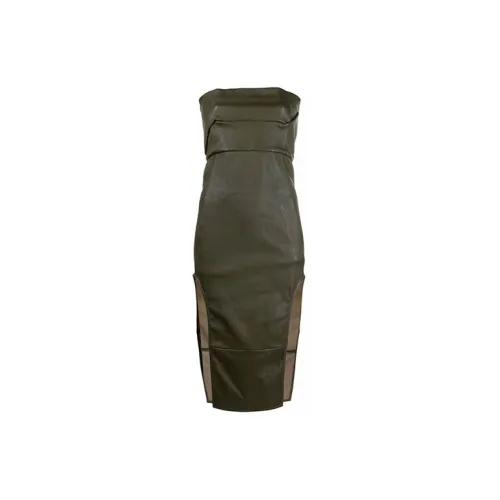 RICK OWENS Sleeveless Dresses Women's Green