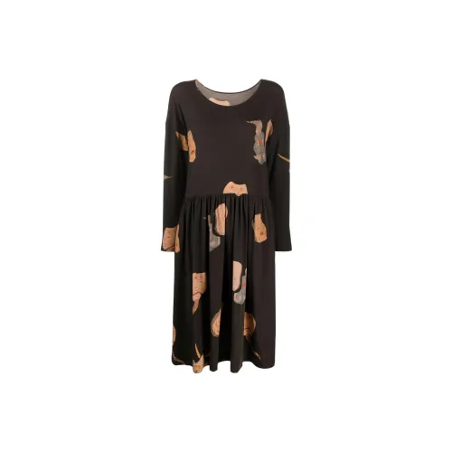 UMA WANG Long-Sleeved Dresses Women's Dark Brown