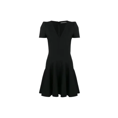 Alexander McQueen Short-Sleeved Dresses Women's Black