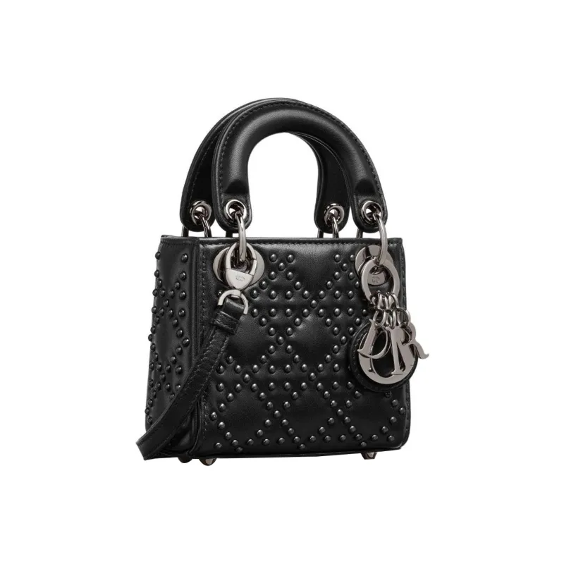 DIOR Lady Dior Sheepskin DaiFeng Bag One Shoulder Handbag Mini Women's Black-2