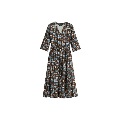 MaxMara Short-Sleeved Dresses Women's Dark Brown