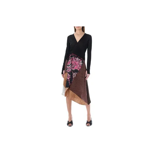 Marine Serre Long-Sleeved Dresses Women's Multicolor