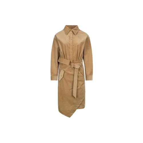 EVISU Long-Sleeved Dresses Women's Camel