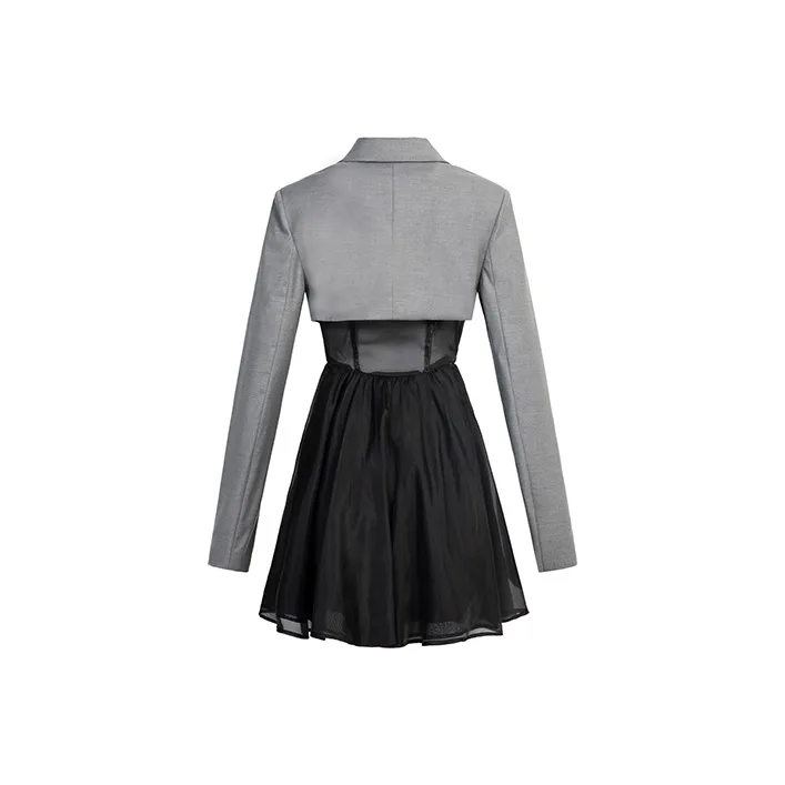 WooHa Long-Sleeved Dresses Women's Gray-1