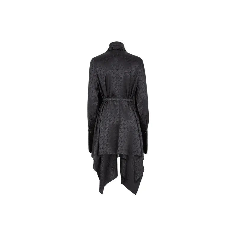 FENDI SS22 Long Sleeved Dress Women's Black-1