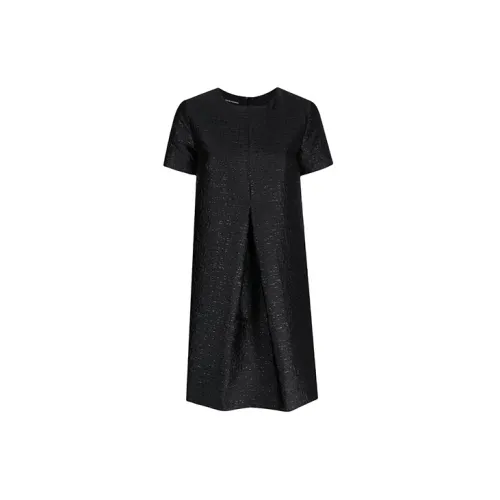 EMPORIO ARMANI Short-Sleeved Dresses Women's Black