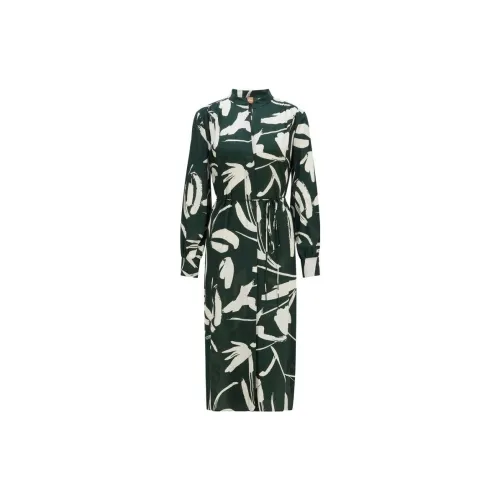 HUGO BOSS Long-Sleeved Dresses Women's Green