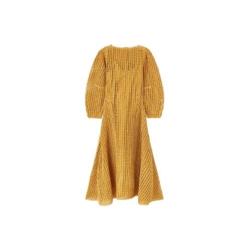 JIL SANDER Long-Sleeved Dresses Women's Yellow