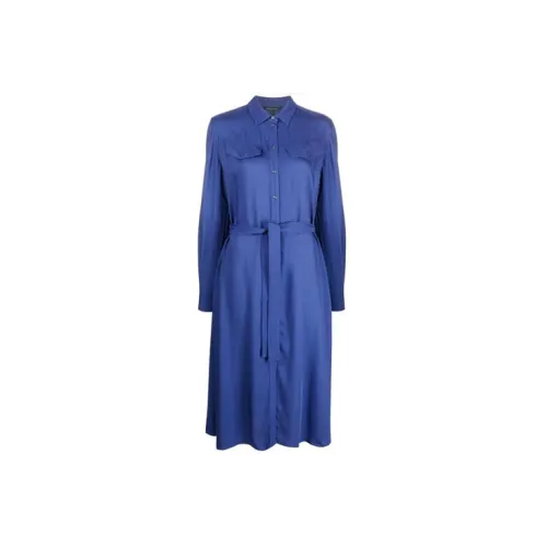 ARMANI EXCHANGE Long-Sleeved Dresses Women's Blue