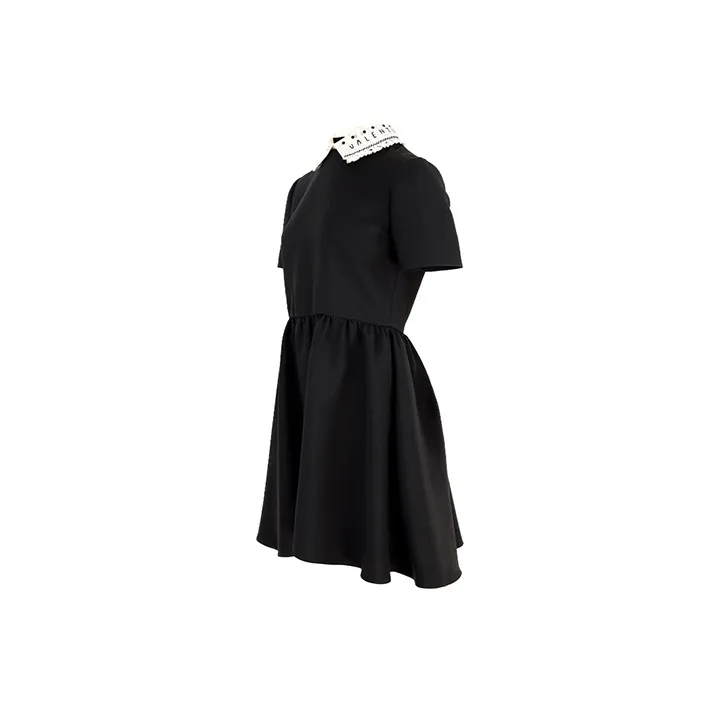 Valentino Short Sleeved Dresses Women's Black-2