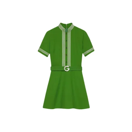 GUCCI Short-Sleeved Dresses Women's Green