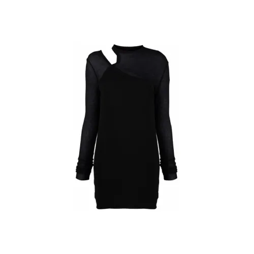 RICK OWENS Long-Sleeved Dresses Women's Black