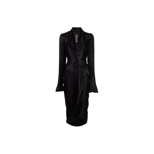 RICK OWENS Long-Sleeved Dresses Women's Black