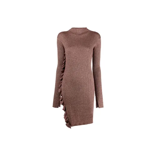 JIL SANDER Long-Sleeved Dresses Women's Coffee