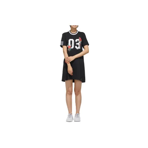 Adidas Neo Short-Sleeved Dresses Women's Black