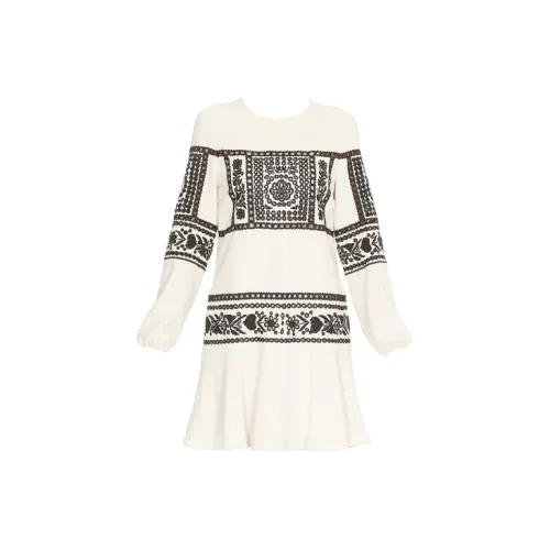 RED VALENTINO Long-Sleeved Dresses Women's White