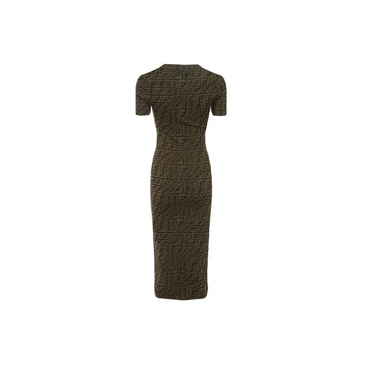 FENDI Short-Sleeved Dresses Women's Green-1