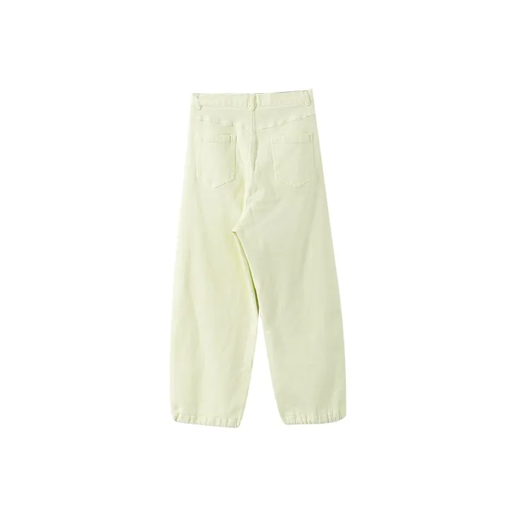 YUMOMO STAR Jogger Jeans Women's Neon Yellow-1