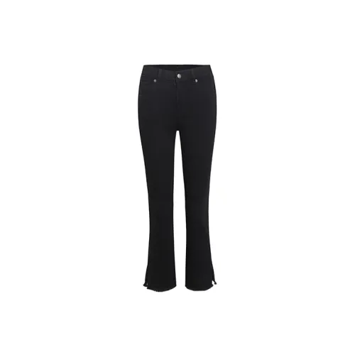 LIUREGALI Light And Shadow Art Series Jeans Women's Black