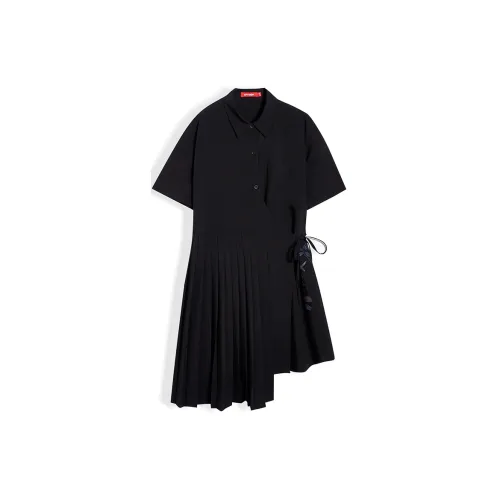 EPTISON WOMAN Short-Sleeved Dresses Women's Elf Black