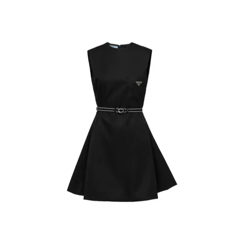 PRADA Sleeveless Dresses Women's Black