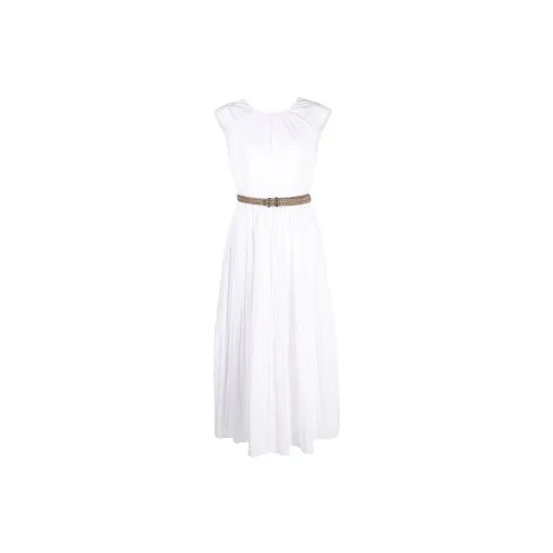 Brunello Cucinelli Sleeveless Dresses Women's White