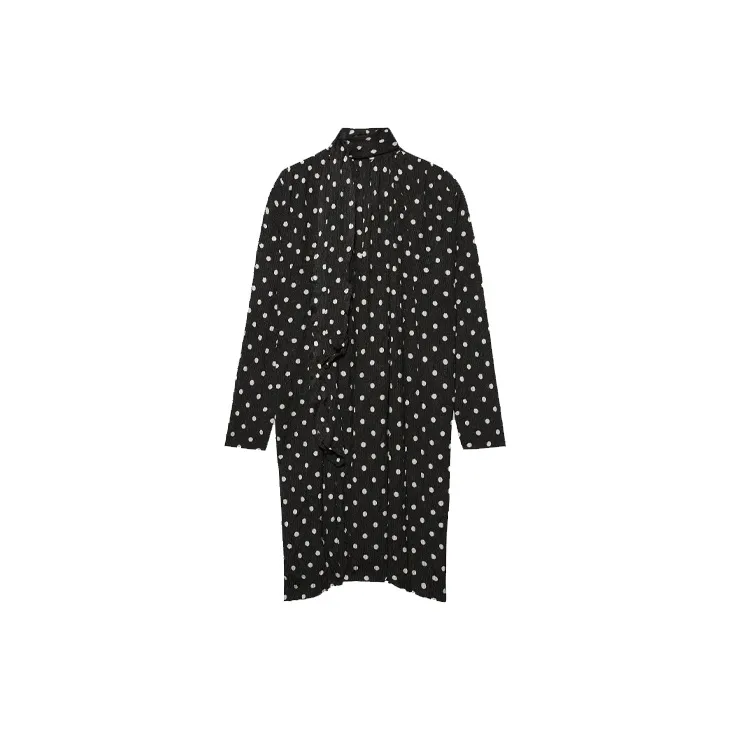 Balenciaga Long-Sleeved Dresses Women's Black-1