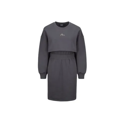 EVISU Long-Sleeved Dresses Women's Dark Gray