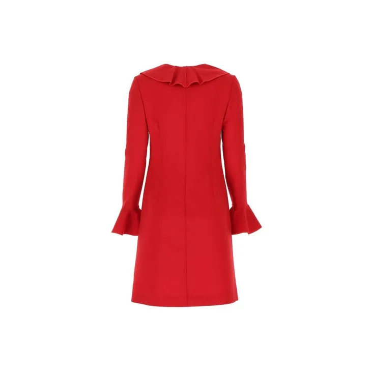 Valentino Long-Sleeved Dresses Women's Red-1