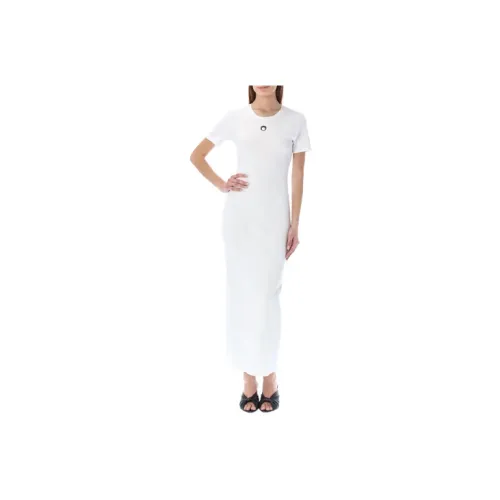 Marine Serre Short-Sleeved Dresses Women's White