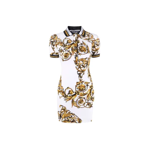 VERSACE JEANS COUTURE Short-Sleeved Dresses Women's White