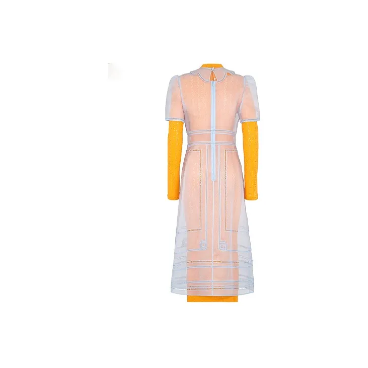 FENDI Long-Sleeved Dresses Women's Light Blue-1