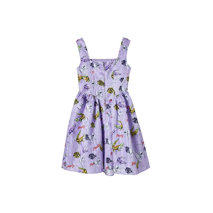 Fiona Chen Sleeveless Dresses Women's Pattern Light Purple-1