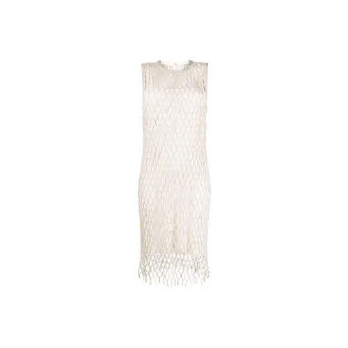 Brunello Cucinelli Sleeveless Dresses Women's White